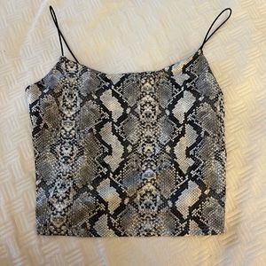 Snake skin cami top